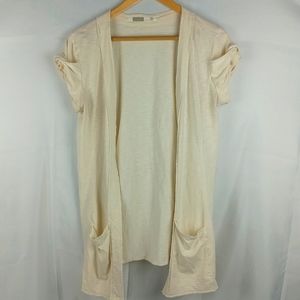 ATHLETA Short Sleeve Pocket Cardigan Size Large